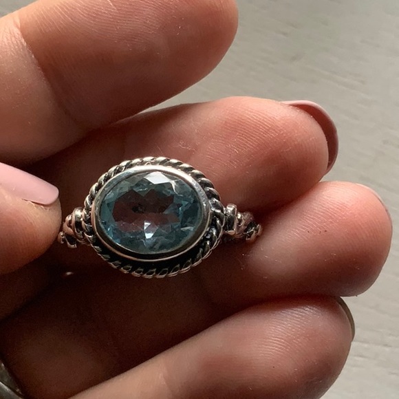 Silpada Aqua Blue size 7 ring - Picture 2 of 4